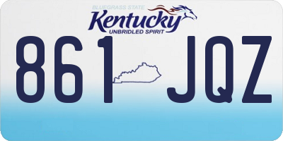 KY license plate 861JQZ