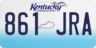KY license plate 861JRA