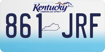 KY license plate 861JRF