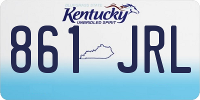 KY license plate 861JRL