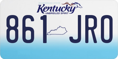 KY license plate 861JRO