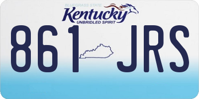 KY license plate 861JRS