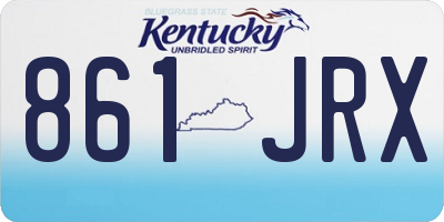 KY license plate 861JRX