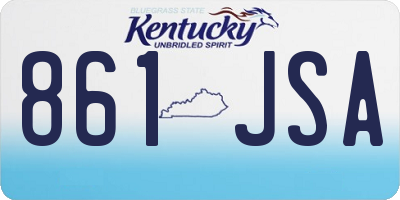 KY license plate 861JSA