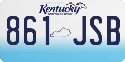 KY license plate 861JSB