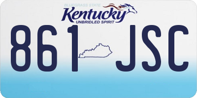KY license plate 861JSC