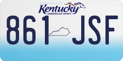 KY license plate 861JSF