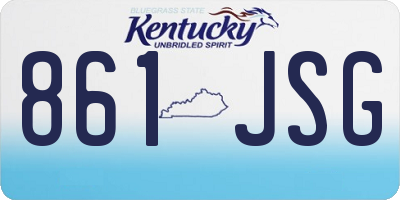 KY license plate 861JSG