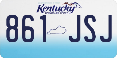 KY license plate 861JSJ