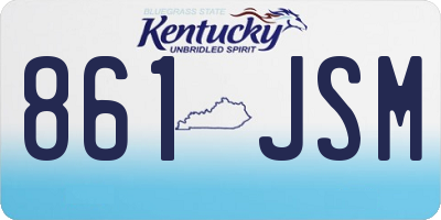 KY license plate 861JSM