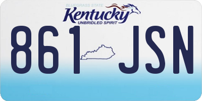 KY license plate 861JSN