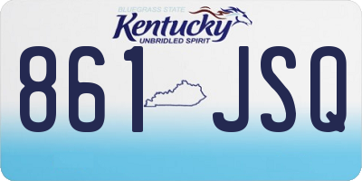 KY license plate 861JSQ