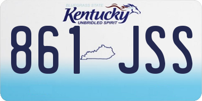 KY license plate 861JSS