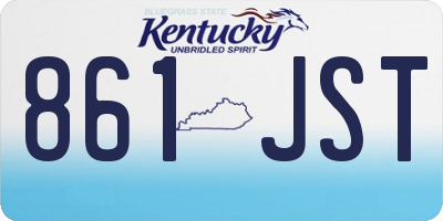 KY license plate 861JST