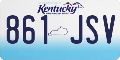 KY license plate 861JSV