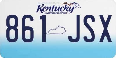 KY license plate 861JSX