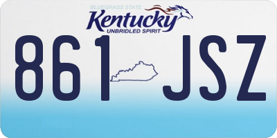 KY license plate 861JSZ