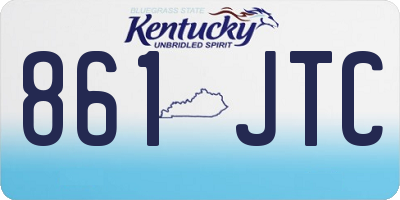 KY license plate 861JTC