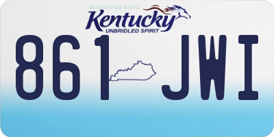 KY license plate 861JWI