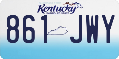 KY license plate 861JWY