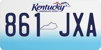KY license plate 861JXA