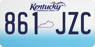 KY license plate 861JZC