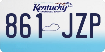 KY license plate 861JZP