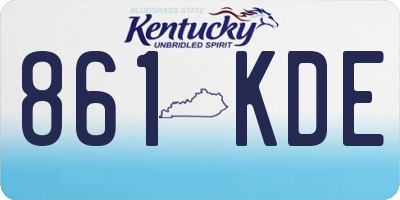 KY license plate 861KDE
