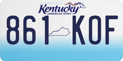 KY license plate 861KOF