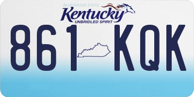 KY license plate 861KQK