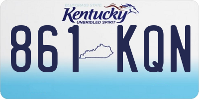 KY license plate 861KQN