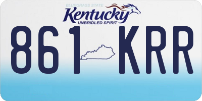 KY license plate 861KRR