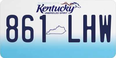 KY license plate 861LHW