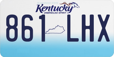 KY license plate 861LHX