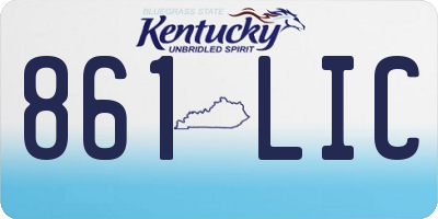 KY license plate 861LIC