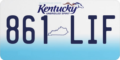 KY license plate 861LIF