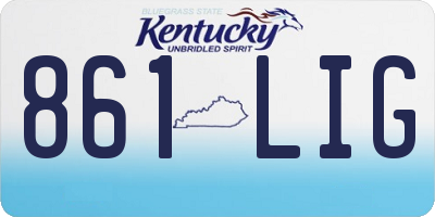 KY license plate 861LIG