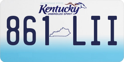 KY license plate 861LII