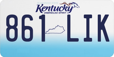 KY license plate 861LIK