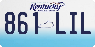 KY license plate 861LIL