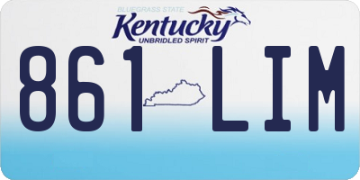 KY license plate 861LIM