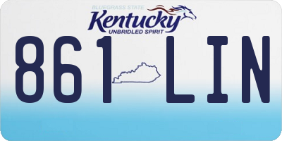 KY license plate 861LIN