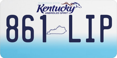 KY license plate 861LIP