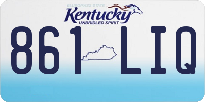 KY license plate 861LIQ