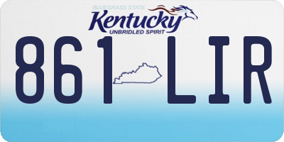KY license plate 861LIR