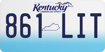KY license plate 861LIT