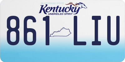 KY license plate 861LIU