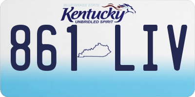 KY license plate 861LIV