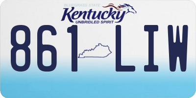 KY license plate 861LIW
