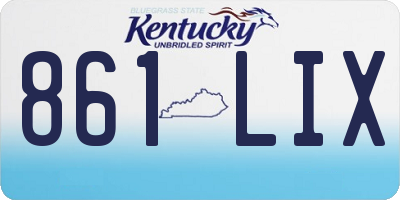 KY license plate 861LIX